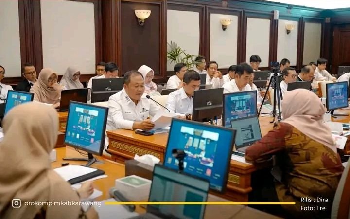 Wabup Karawang Hadiri Pengawasan Program Investasi dan Hilirisasi Nasional di Gedung Sate