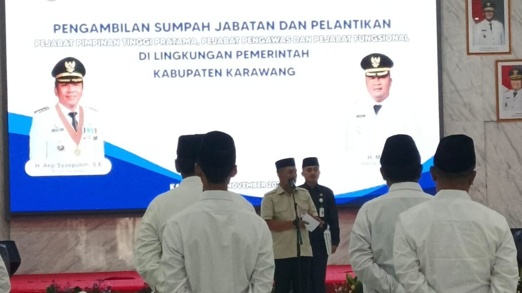 Pemkab Karawang Resmi Lantik 18 Pejabat, Siap Wujudkan Birokrasi “Miskin Struktur, Kaya Fungsi”