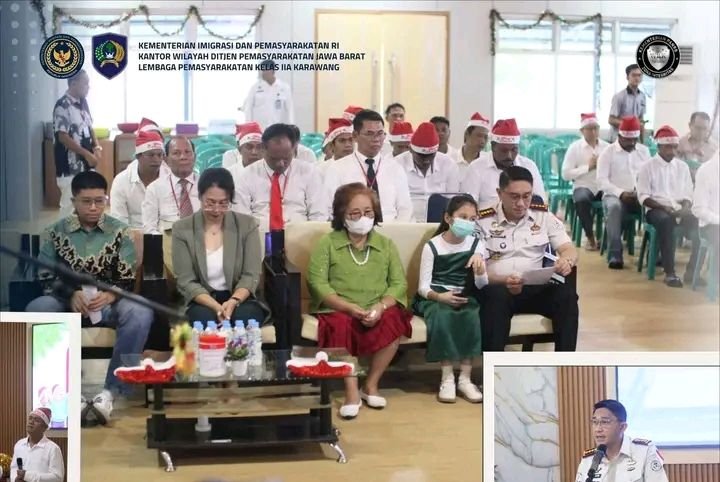 Natal Penuh Sukacita di Lapas Karawang, Warga Binaan Rayakan Bersama Keluarga