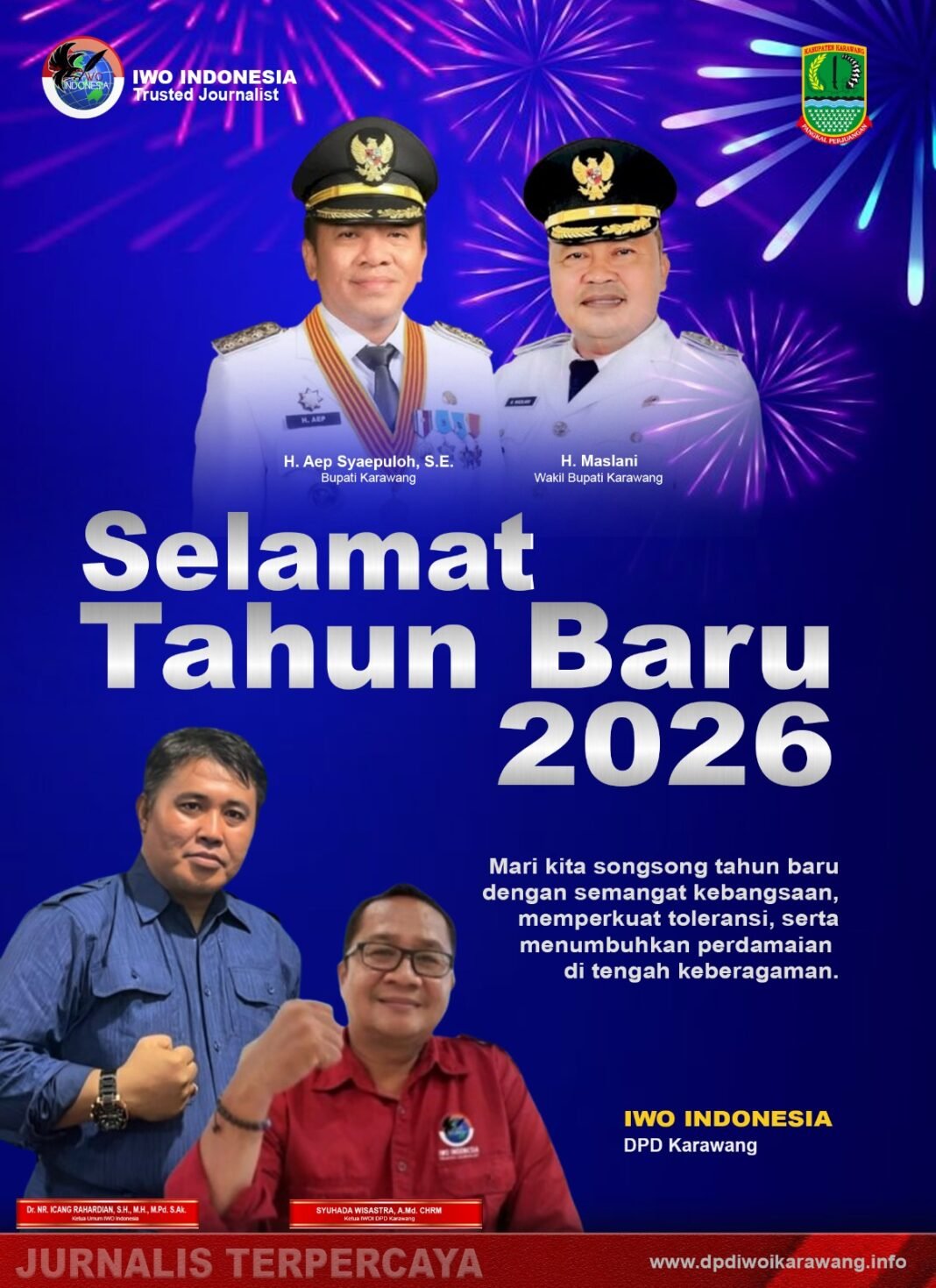 Tahun Baru 2026, Ketua IWOI Karawang Serukan Kesederhanaan dan Kepedulian