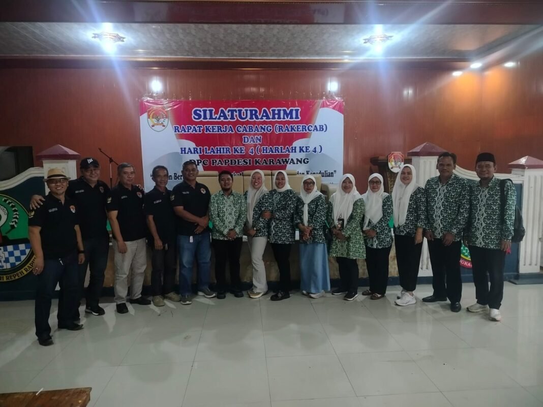 Rakercab dan Harlah Ke-4 PAPDESI Karawang Dorong Soliditas dan Kepedulian Sosial