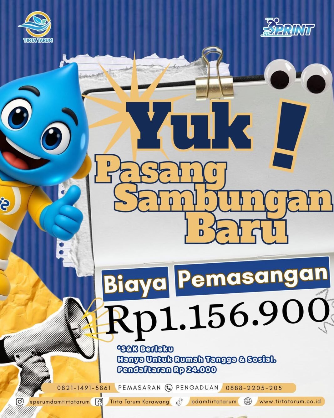 PERUMDAM Tirta Tarum Ajak Warga Karawang Segera Pasang Sambungan Air Bersih Baru
