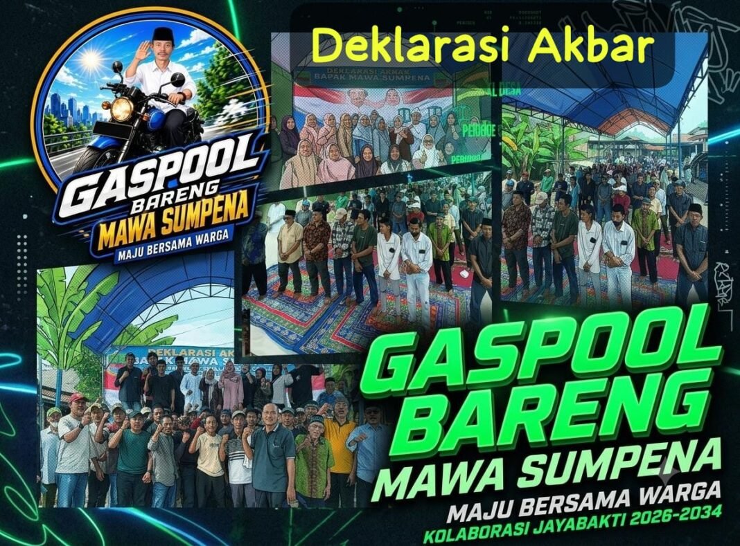 Mawa Sumpena Resmi Deklarasi, Ratusan Warga Tunjukkan Dukungan di Pilkades Jayabakti 2026-2034