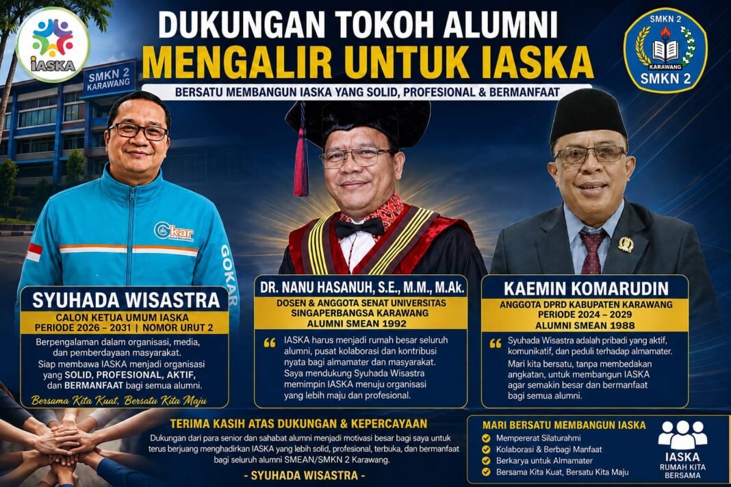 Dr. Nanu Hasanuh dan Kaemin Komarudin Ajak Alumni Bersatu Menangkan Syuhada Wisastra pada Pemilihan Ketua Umum IASKA 2026–2031