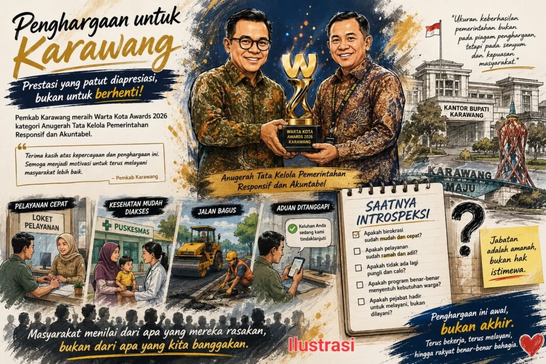 Penghargaan Warta Kota Awards 2026 Jadi Cermin, Karawang Dituntut Tingkatkan Pelayanan kepada Masyarakat