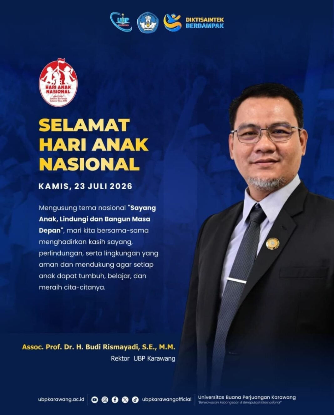 UBP Karawang Gaungkan Hari Anak Nasional Demi Generasi Indonesia Berdaya Saing