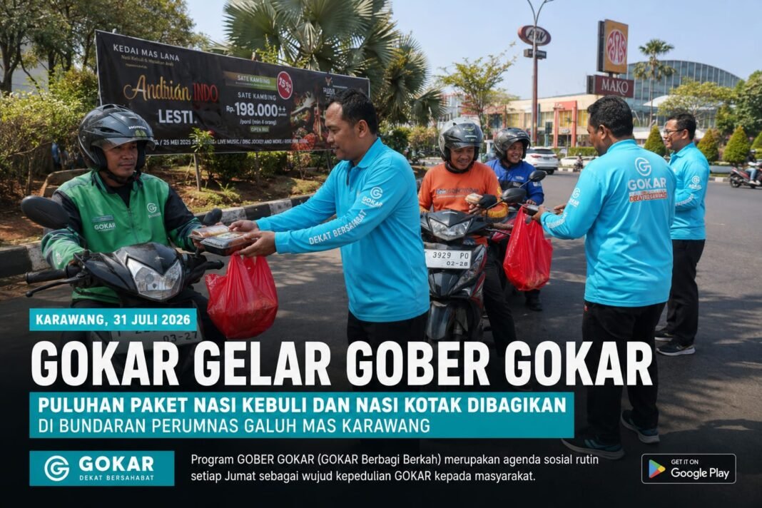 GOBER GOKAR, Program Jumat Berkah Aplikasi Transportasi Online Asli Karawang yang Terus Berbagi 