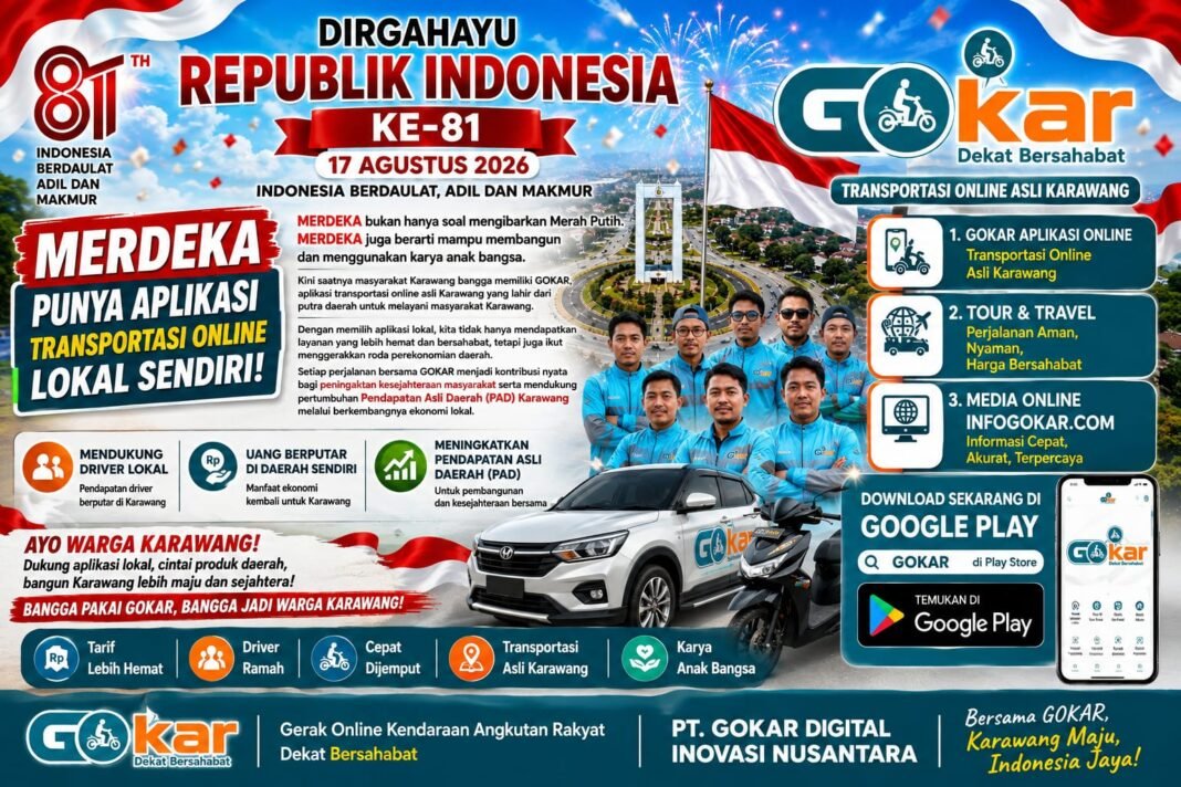 Masyarakat Karawang Diajak Bangga Menggunakan GOKAR Transportasi Online Lokal Berkualitas