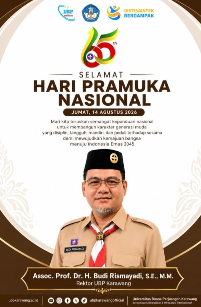 Hari Pramuka 2026, Rektor UBP Karawang Ajak Mahasiswa Perkuat Semangat Pengabdian