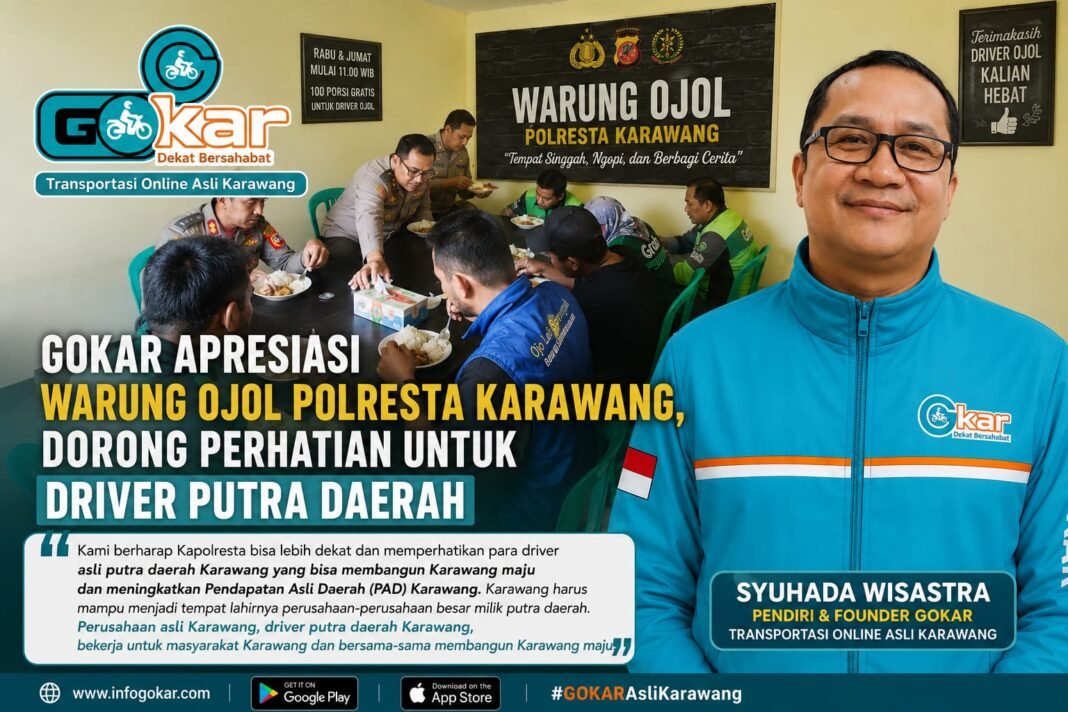 Warung Ojol Polresta Karawang Jadi Momentum, GOKAR Dorong Penguatan Ekonomi Putra Daerah