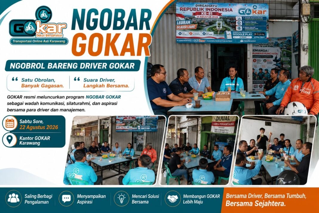 GOKAR Hadirkan NGOBAR, Bahas Aspirasi Driver hingga Program Antar Jemput Sekolah