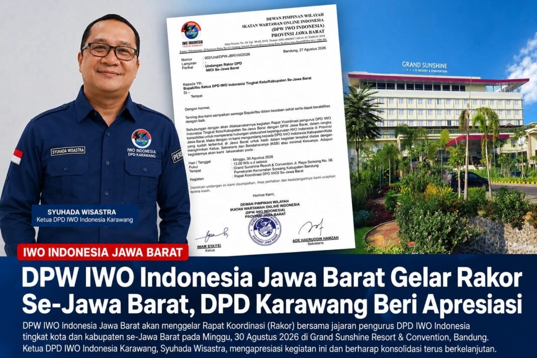 Rakor IWO Indonesia Jawa Barat, Ketua DPD Karawang Dorong Konsolidasi Pengurus Berkelanjutan 