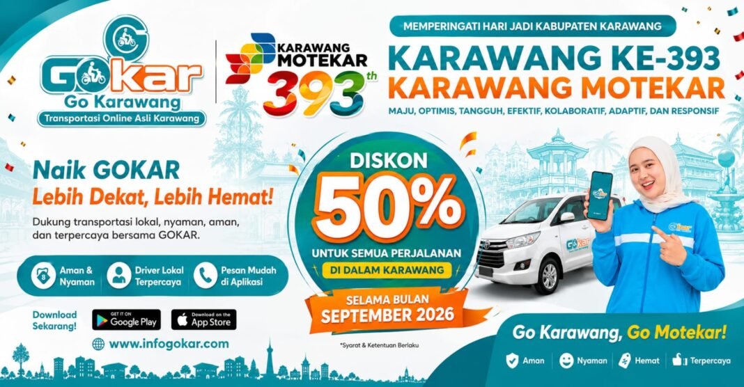 Semarak HUT Karawang ke-393, GOKAR Ajak Warga Naik Transportasi Lokal dengan Promo 50 Persen