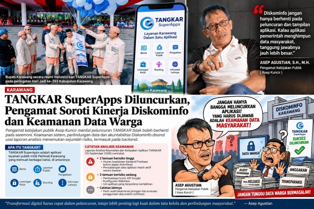 TANGKAR SuperApps Karawang Tuai Sorotan, Asep Kuncir Minta Diskominfo Buka Hasil Evaluasi