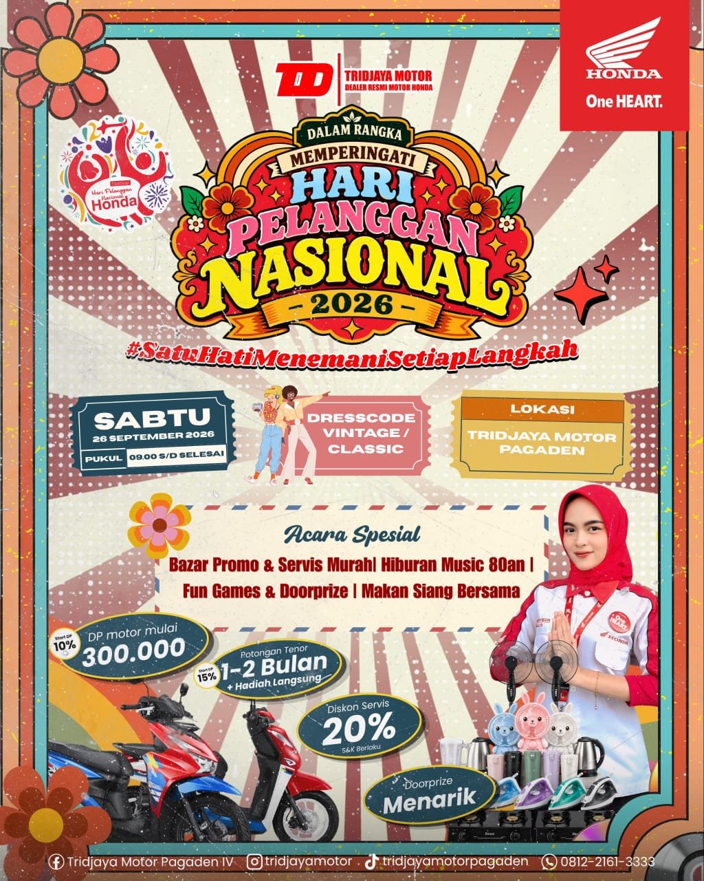 Seru! Tridjaya Motor Pagaden Hadirkan Musik 80-an, Fun Games hingga Doorprize